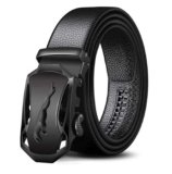 ZORO Men Vegan Leather Belt for Men | Black | Autolock Buckle Belt (Black J71)