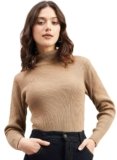 Clafoutis Women Full sleeve’s Highneck Sweater