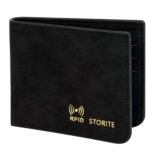 Storite Men’s Wallet PU Leather RFID Blocking Money Wallet Zipper Coin Purse for Men (Black-21 x 9 x 2 cm)
