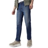 Neostreak Men’s Regular Fit Heavy Washed Jeans Stretchable