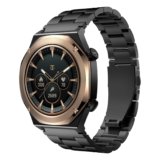 Titan Maestro 1.47″ Zero Lag AMOLED Smart Watch for Man with SS316L Stainless Steel, BT Calling, 60Hz Refresh Rate, Health Tracking,10 Days Battery,Water & Dust Resistant, Extra Silicon Strap (Black)