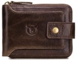 Contacts Men’s RFID Blocking Wallet | Genuine Leather Wallet for Men with Rakhi | Gift Set for Brother, Combo (Brown)…