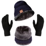 Boldfit Winter Cap set, Woolen Cap, Best Beanie Cap, Winter Gloves, Mufflers and Neck Warmer Winter Clothes for Women and Men