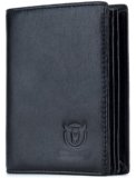 Contacts Men’s Genuine Leather Wallet | RFID Blocking Wallet for Men| Up to 15 Card Slots & 1 ID Window | Large Capacity Can Hold 50 Currency Notes (Black)