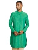 Amazon Brand – Symbol Cotton Men’s Kurtas (SY-A22-MNA-ETK-14_Green / Blue_M)