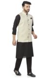 BE ACTIVE baaamboos 100% Cotton Blend Stylish Trendy Solid Pattern Sleeveless Comfortable Men’s only Nehru Jacket for Regular Use Ethnic Wear(Beige,X-Large)