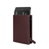 The Wallet Store Urban Pop RFID Protection Wallet | Pop-up Card Holder | Scan Proof Wallets for Men | Aluminium Case | Up to 8 Cards | Credit & Debit Card Holder (Brown)