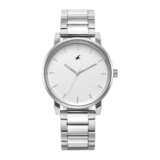 Fastrack Silver White Dial Analog Metal Watch for Men – 3278Sm04