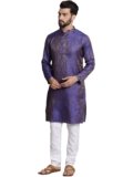 SOJANYA (Since 1958 Men’s Silk Blend self Design Kurta and Churidar Pyjama Set
