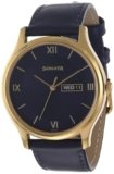 Fastrack Sonata Quartz Analog with Day and Date Blue Dial Leather Watch for Men-77082Yl08