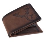 LONDON ALLEY Elk Barnished Vintage Brown Men’s Leather Wallet