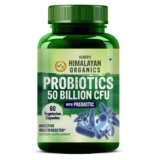 Vlado’s Himalayan Organics Probiotics 50 Billion CFU – 20 Strain + 150mg Prebiotic Supplement | Good For Digestive, Gut health, Immunity, Diarrhea, Gas & Bloating Support| For Men And Women – 60 Vegetarian Capsules