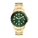 Fossil Analog Green Dial Men’s Stainless Steel Watch-FS6030