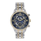 Sonata Wedding Edit Quartz Multifunction Blue Dial Stainless Steel Strap Watch for Men
