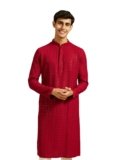 DIWAS BY MANYAVAR Men’s Viscose Embroidered|Sequined Kurta (1pc)