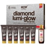 WOW Skin Science Diamond Facial Kit For Polished Skin | Made With Activated Naturals | Salon Like Facial At Home | For Radiant Skin | 85ml