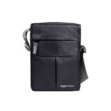 amazon basics Sling Bag/Crossbody Bag with Adjustable Strap for Daily and Travel Use, Durable, Water-Resistant, Travel-Friendly (Unisex, Black)