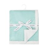 abracadabra Luxury Chamois Baby Blanket with Sherpa Back for Newborns & Infants, All Season, Ultrasoft & Fluffy (91 cm x 76 cm, 0-2 Years) – Turquoise