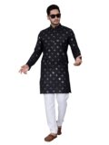 XEPON Latest Pure Soft Cotton Kurta for Men with Embroidery Sequence Mirror Work