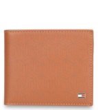 Tommy Hilfiger Stefano Men Leather Global Coin Wallet Tan