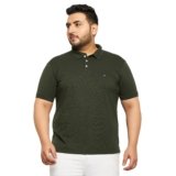 RELANE Men’s Cotton Blend Half Sleeves Solid Polo Collar T-shirt-BIGPOLO101