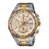 Casio EDifice EFR-539SG-7AVUDF White Analog Dial Dual Tone Stainless Steel Band Men’s Watch Chronograph 100M Water Resistant EX189
