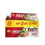 Dabur Red Toothpaste – 600g (150gx4) | Fluoride Free | Helps In Bad Breath Treatment, Cavity Protection, Plaque Removal | For Whole Mouth Health | Power Of 13 Potent Ayurvedic Herbs