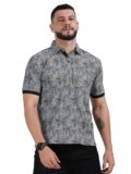 fanideaz Mens Half Sleeve Cotton Floral Printed Branded Polo T-Shirt for Mens || Polo T Shirt for Men || Stylish Tshirt for Men