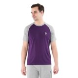 U.S. POLO ASSN. Men’s Cotton Assn Raglan Sleeve Colour Block LE003 Lounge T-Shirt – Pack of 1 Regular Fit Solid (Pack 1)