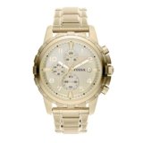 Fossil Men Stainless Steel Dean Analog Off-White Dial Watch-Fs4867, Band Color-Gold