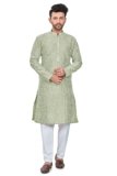 BE ACTIVE Men’s Pure Cotton Lucknowi Kurta Pyjama Set Colour
