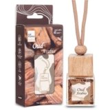 AIR ROMA Oud Arabia Car Perfume Hanging Pod 10ml | Natural Essential Premium Fragrance Oils in Glass Bottle with Wooden Diffuser Lid | Long Lasting Car Air Freshener Scent | Lasts Up to 45 Days