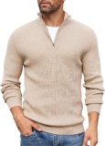 DENIMHOLIC Men High Neck Zipper Full Sleeve Cotton Knitted Winter Sweater