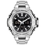 Carlington Resin Analog-Digital Sports Watch Chronograph,Dual Time,Alarm,Stopwatch,Water-Resistant,Shock-Resistant,Back Light Display- The Perfect Watch for Men&Boys-CT 9107 Series