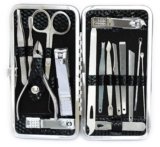 Manicure Pedicure Set Nail Clippers 16 Pcs Stainless Steel Luxury Nail Grooming Set Professional Nail Scissors Grooming Kits, Nail Tools with Leather Case