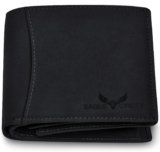 Eagle Crest Vintage Black Nova Leather Wallet for Men