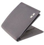 URBAN FOREST Cooper Light Grey Leather Wallet for Men