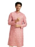 DIWAS BY MANYAVAR Men’s Cotton Blend Printed Kurta (1pc)