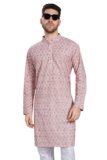 DIVISIVE Men’s Thread Embroidered Cotton Blend Only Slim Fit Kurta