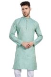 DIVISIVE Men’s Banarasi Jecquard Silk Blend Only Slim Fit Kurta