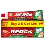 Dabur Red Gel Ayurvedic Toothpaste – 300g (150g x 2, Pack of 2) | Reduction in Bad Breath, Plaque & Gingivitis | Freshness with Protection | For Healthy Gums & Effective Dental Care