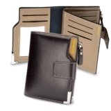 DAHSHA 13 Pocket Large Pu Leather Credit Debit Zipper Card Holder Wallet Coin Purse for Men & Women – (12 x 9.5 X 3 cm, Dark Brown)