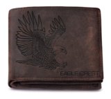 Eagle Crest Harpy Vintage Brown, Embossed Leather Wallet for Men