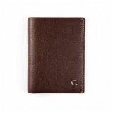 Contacts Wallet for Men Leather Original | Stylish Purse with RFID Blocking | Card Holder Slots and 2 Cash Compartments | Gift for Man (231-Brown)