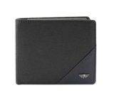 Police Groix men’s Leather Over Flap Coin Wallet -Black