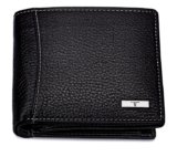 URBAN FOREST Oliver Black Leather Wallet for Men – Packed in Premium Wooden Box for Festive Gifting