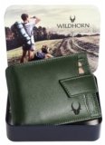 WildHorn Leather Wallet for Men (Forest Green)