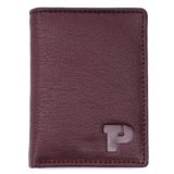 THE PREPPY Men Formal Genuine Leather RFID Wallet Card Slots Cherry Colour Brown